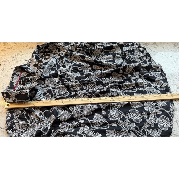 Talbots Button Front Shirt Size 18W Black White Non Iron Long Sleeve Collared - Picture 5 of 7